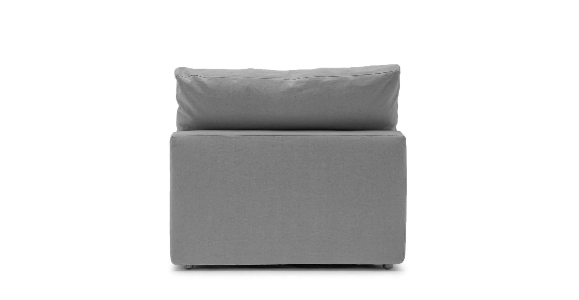 HavenlyCloud® Middle Armless Couch in Gray | Performance Fabric